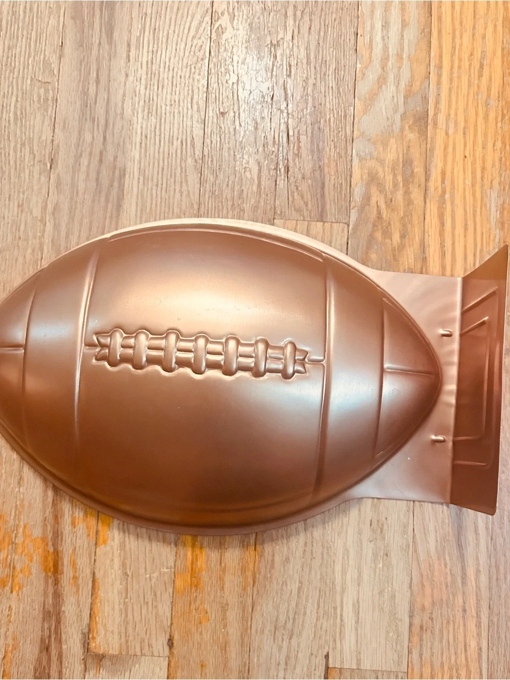 Wilton Cake Pan Football-Shaped Baking Mold in Metallic Copper